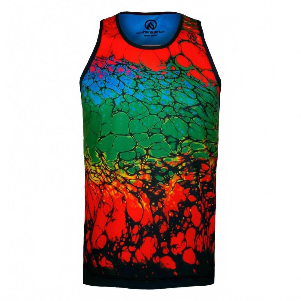 NEW INKNBURN men's playing with fire singlet in multi